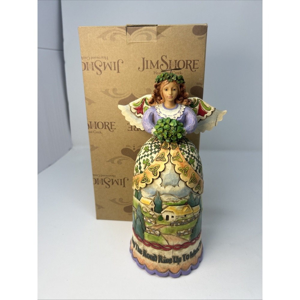 Jim Shore Heartwood Creek May The Road Rise Up To Meet You Irish Celtic Angel